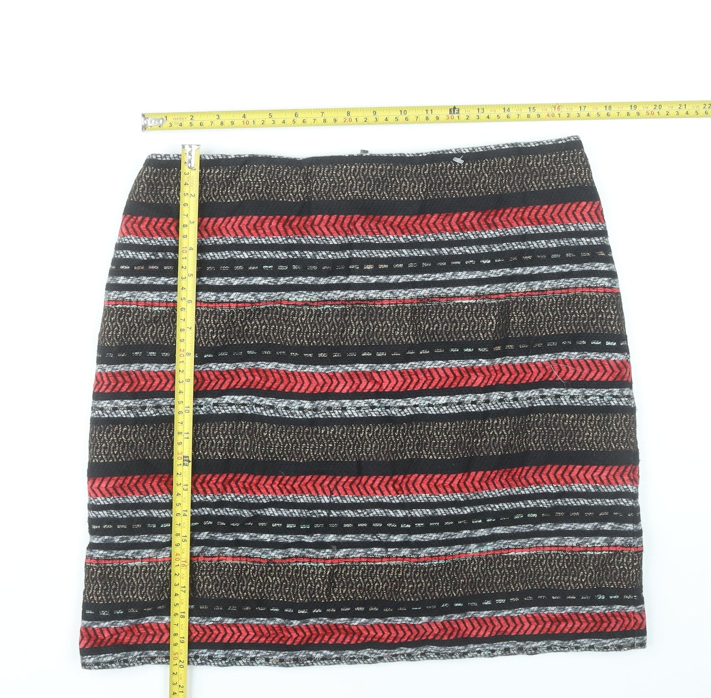 Marks and Spencer Women’s Multicoloured Striped Pencil Skirt Size 14