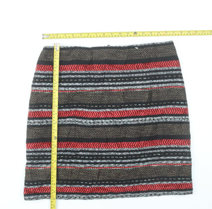 Marks and Spencer Women’s Multicoloured Striped Pencil Skirt Size 14