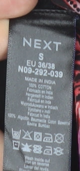 Next Womens Multicoloured Floral Cotton Shift Dress Size 8