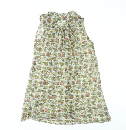 Little Mistress Womens Multicoloured Floral Shift Dress M Sleeveless