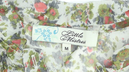 Little Mistress Womens Multicoloured Floral Shift Dress M Sleeveless