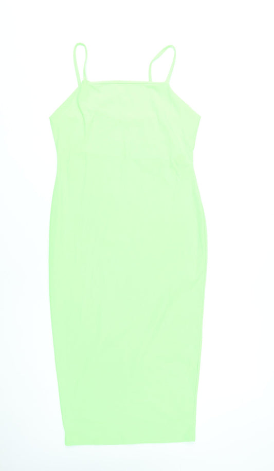 PrettyLittleThing Women’s Green Size 14 Bodycon Midi Party Dress