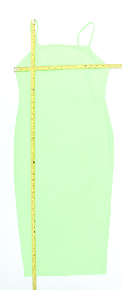 PrettyLittleThing Women’s Green Size 14 Bodycon Midi Party Dress