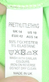 PrettyLittleThing Women’s Green Size 14 Bodycon Midi Party Dress