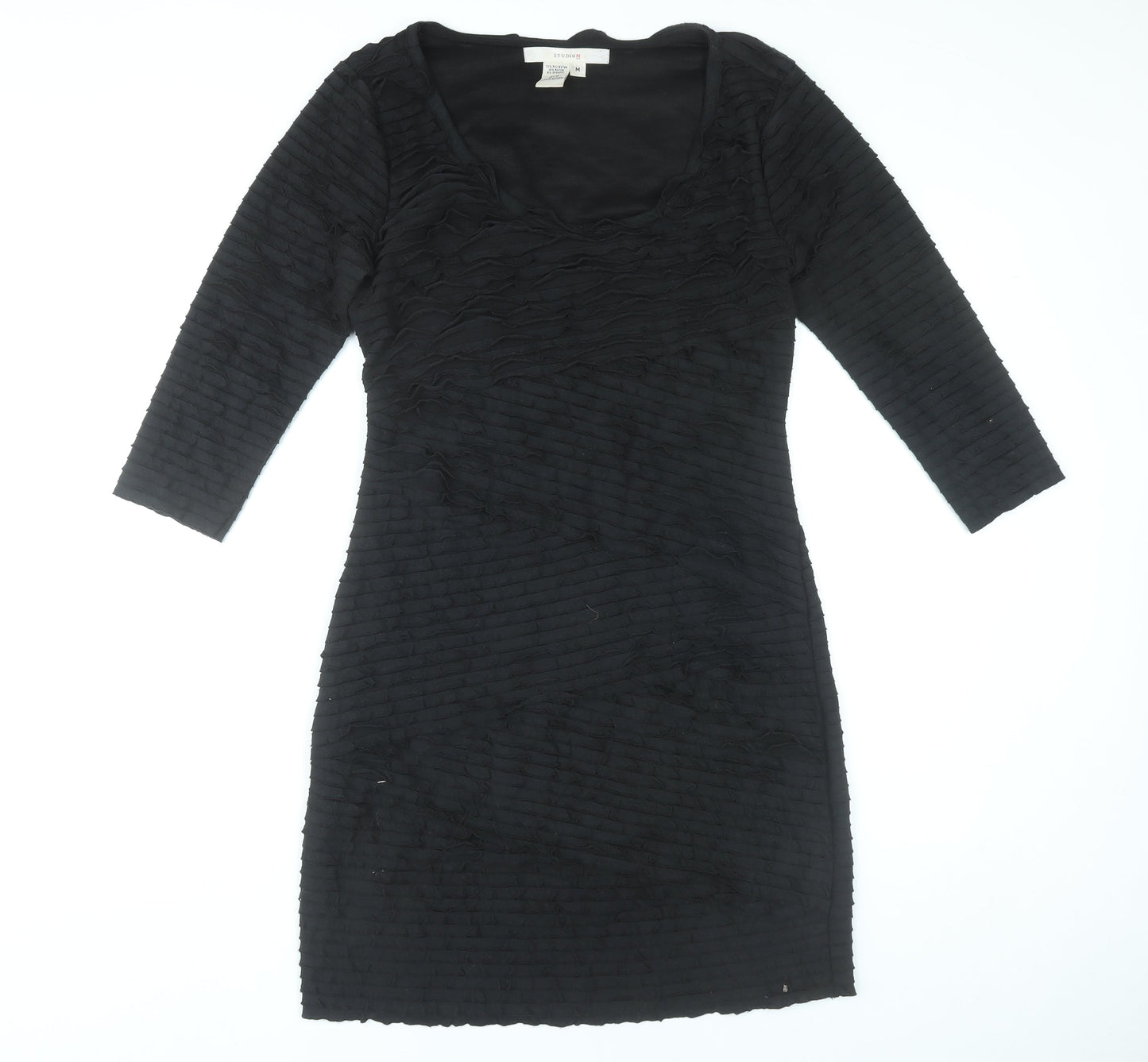 Studio M Women’s Black Bodycon Knee Length Dress Size 12