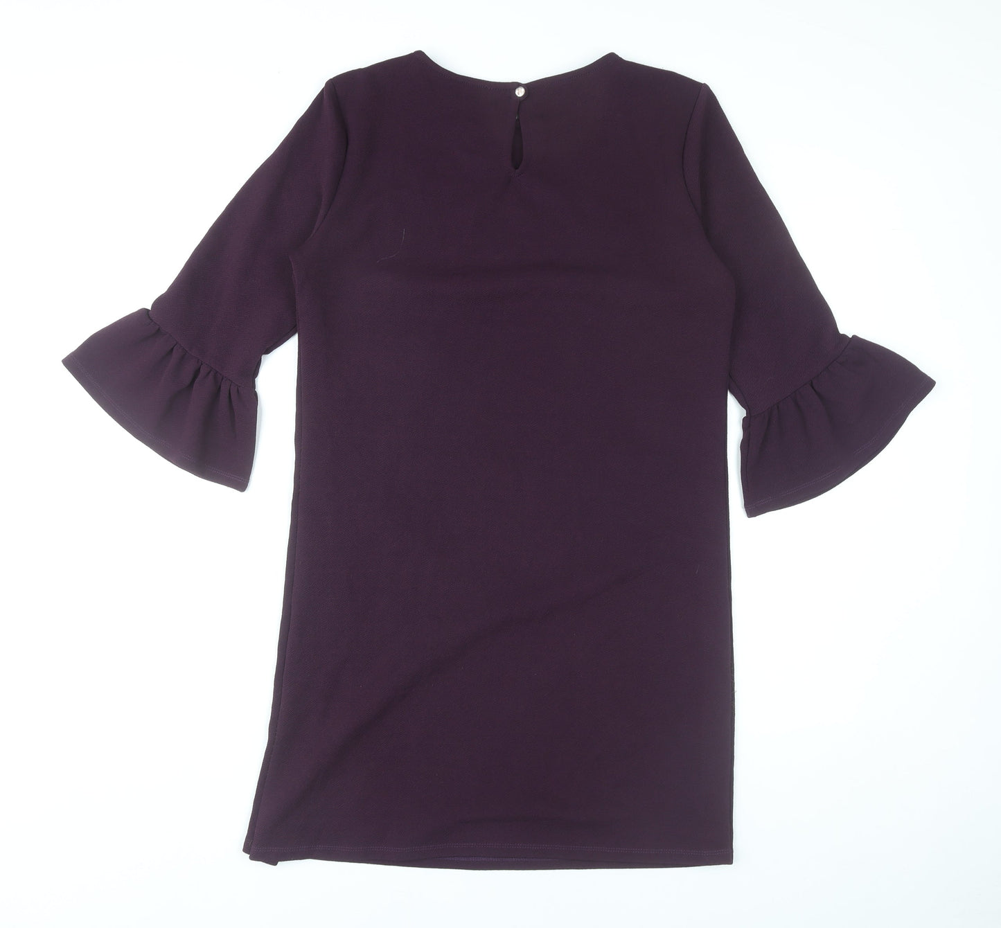 Dorothy Perkins Women’s Purple Shift Dress Size 12 Bell Sleeve