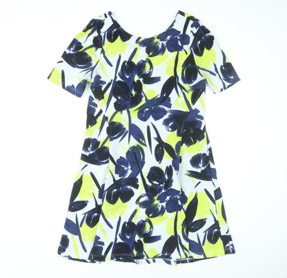 Next Women’s Multicoloured Floral A-Line Dress UK 14