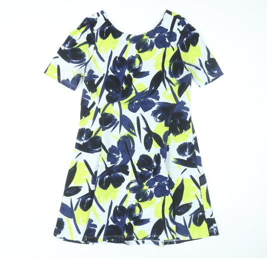 Next Women’s Multicoloured Floral A-Line Dress UK 14