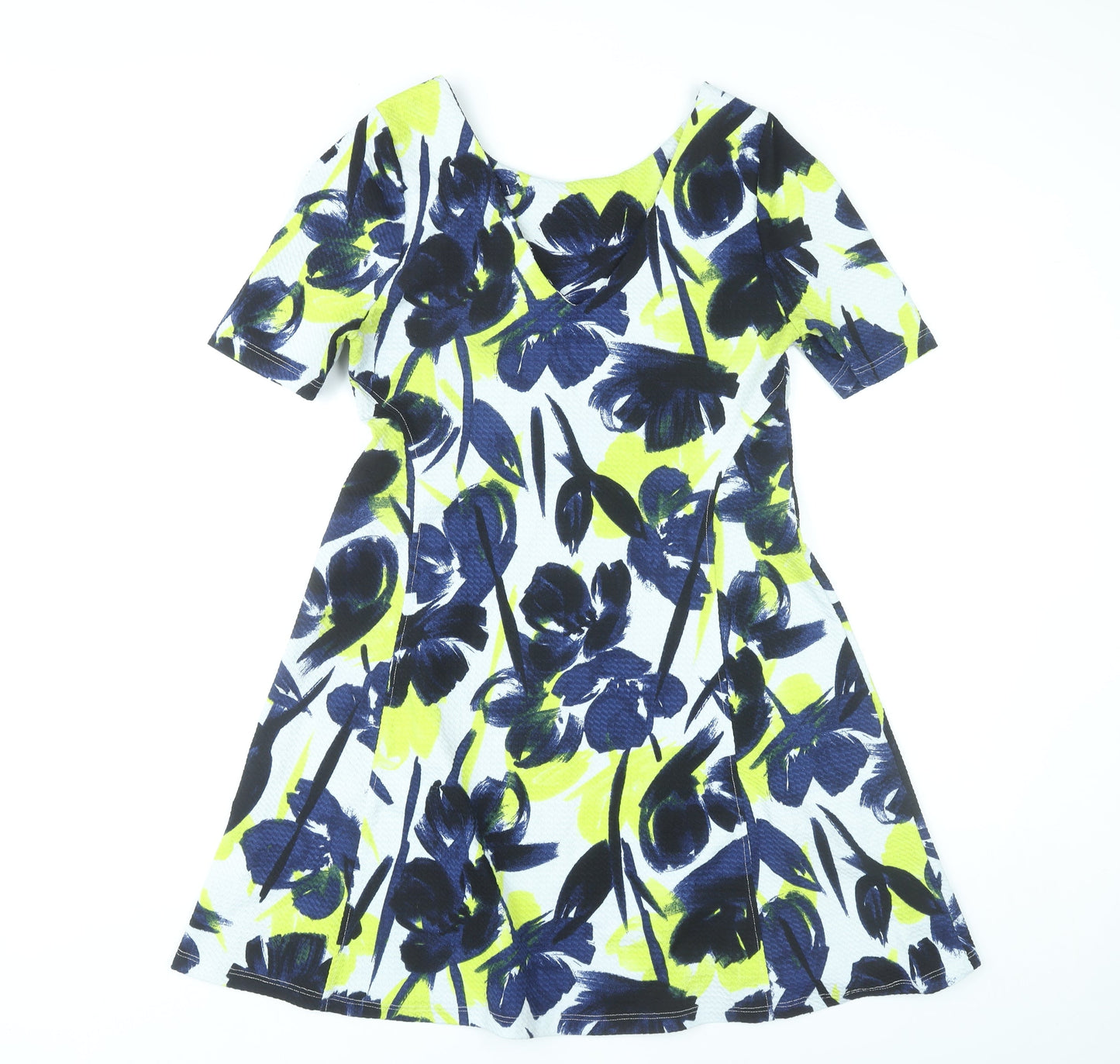 Next Women’s Multicoloured Floral A-Line Dress UK 14