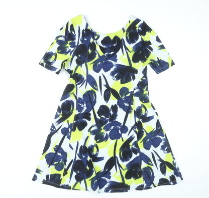 Next Women’s Multicoloured Floral A-Line Dress UK 14