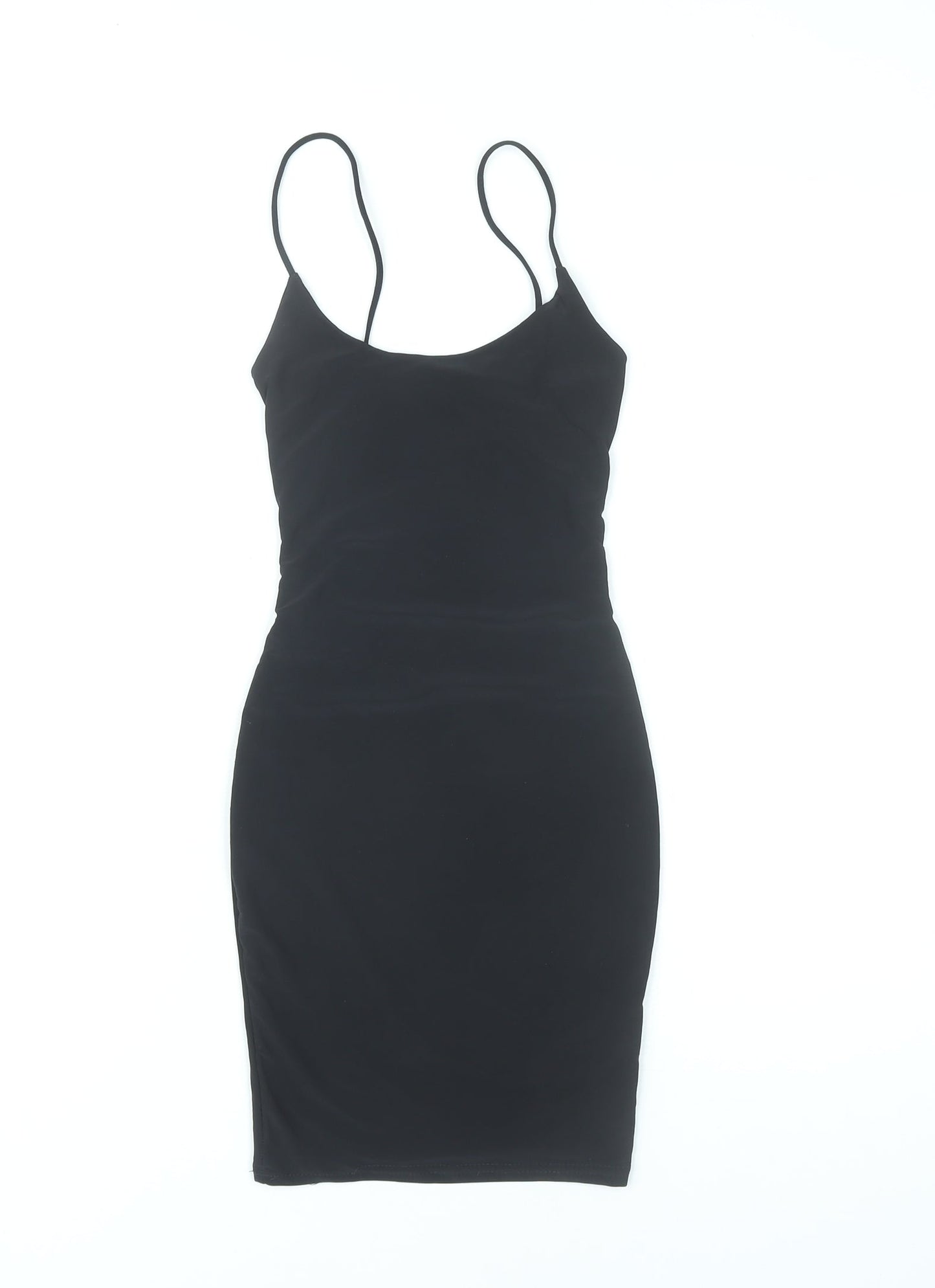 PrettyLittleThing Women’s Black Bodycon Dress Size 6 Sleeveless Scoop Neck