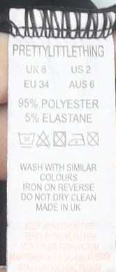 PrettyLittleThing Women’s Black Bodycon Dress Size 6 Sleeveless Scoop Neck