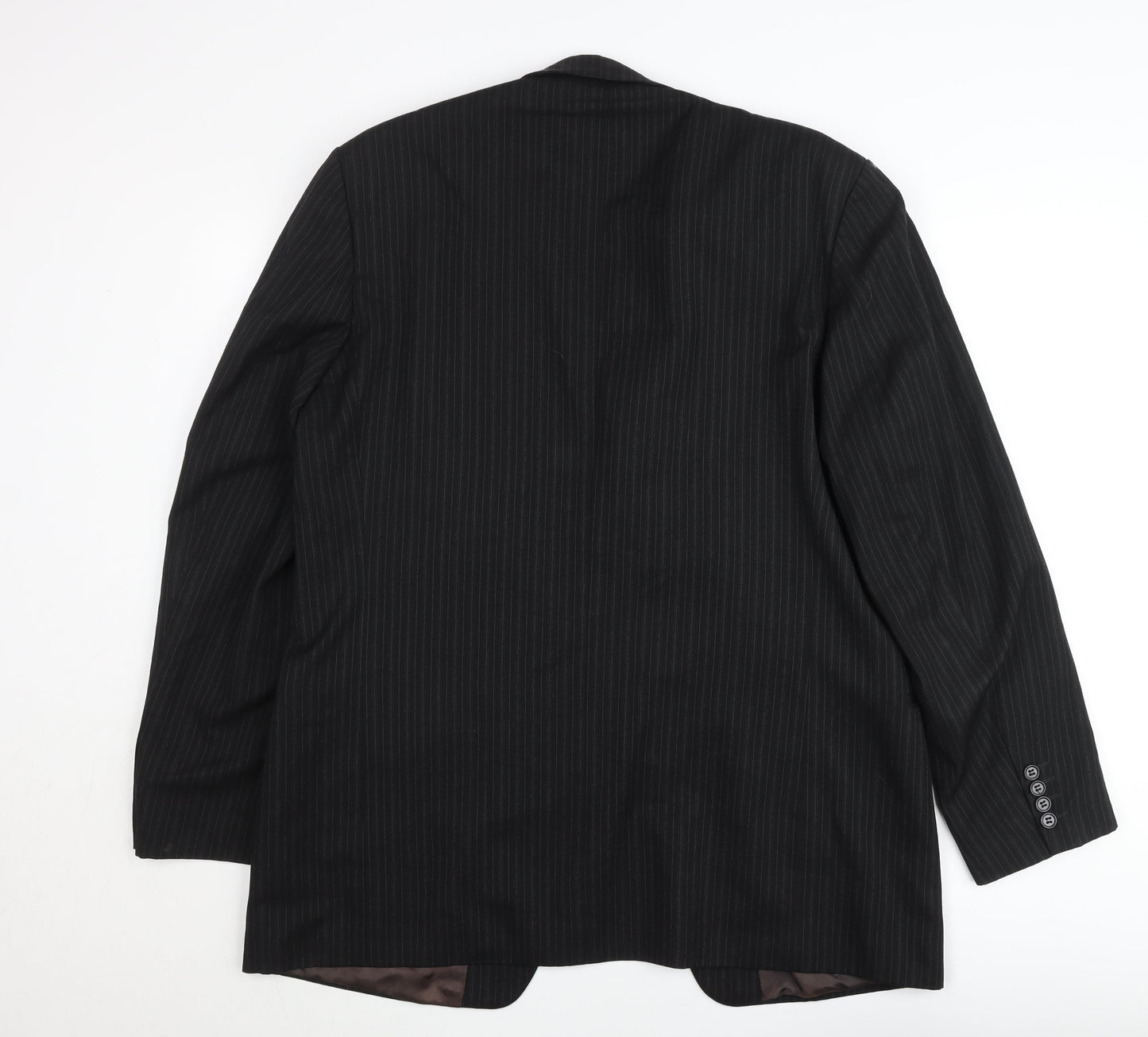 Principles Men’s Black Pinstripe Wool Blend Blazer Jacket 42L