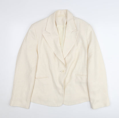 Canvas Women’s Ivory Size 16 Single-Breasted Suit Jacket