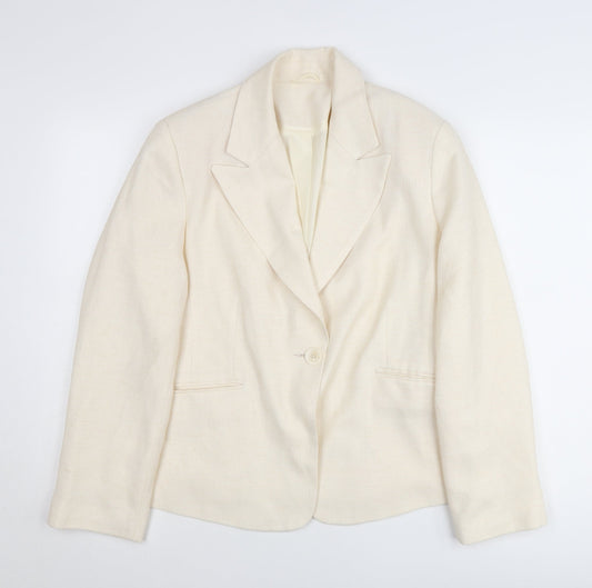 Canvas Women’s Ivory Size 16 Single-Breasted Suit Jacket