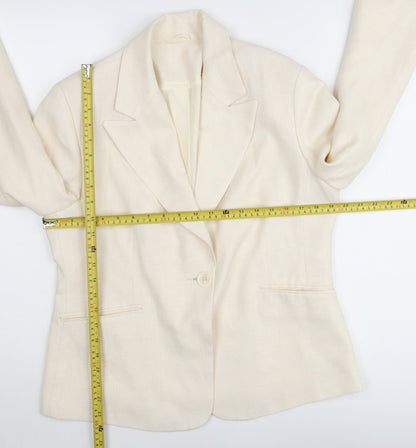 Canvas Women’s Ivory Size 16 Single-Breasted Suit Jacket