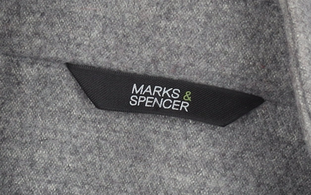 Marks and Spencer Women’s Grey Pea Coat UK 10 Mid-Length Wool Blend
