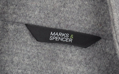 Marks and Spencer Women’s Grey Pea Coat UK 10 Mid-Length Wool Blend