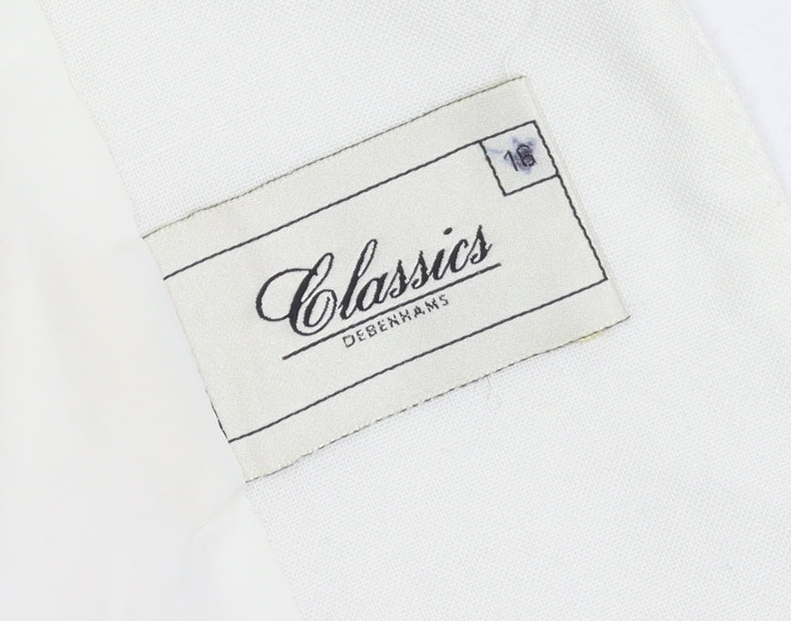 Debenhams Women Ivory Double-Breasted Blazer Jacket UK 16