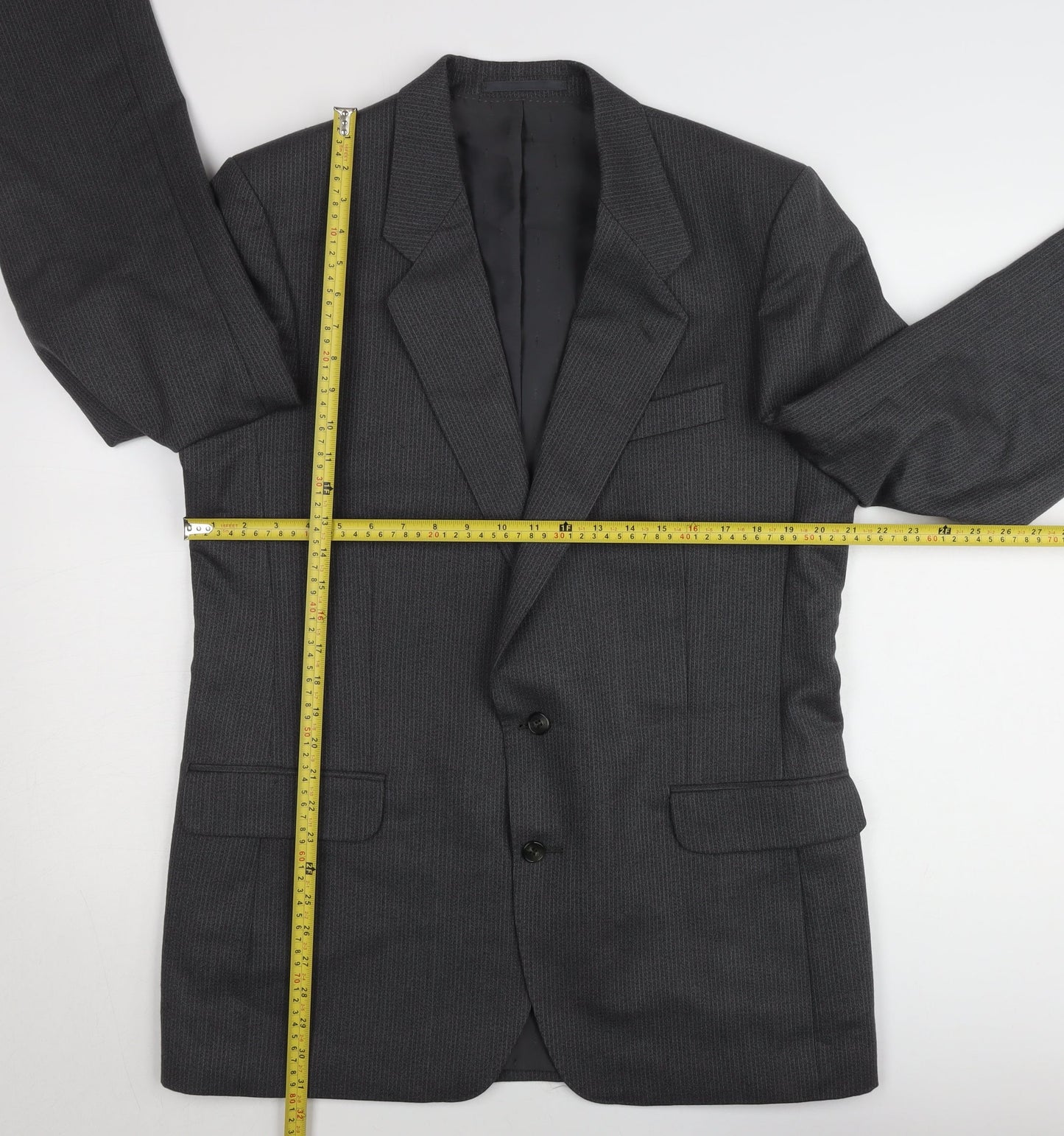 Centaur Men's Grey Wool Blazer Jacket 42L Classic Formal Wear