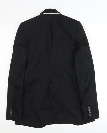 Joseph Men's Black 36 Slim Fit Single-Breasted Blazer Jacket