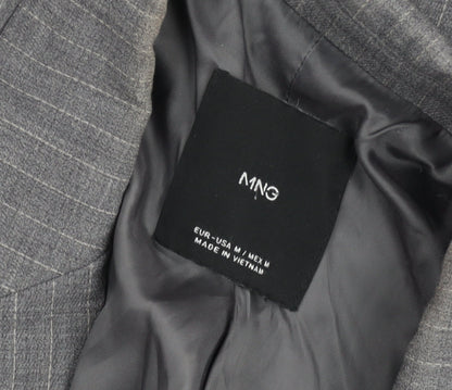 Mango Men’s Grey Pinstripe Slim Fit Blazer Jacket M