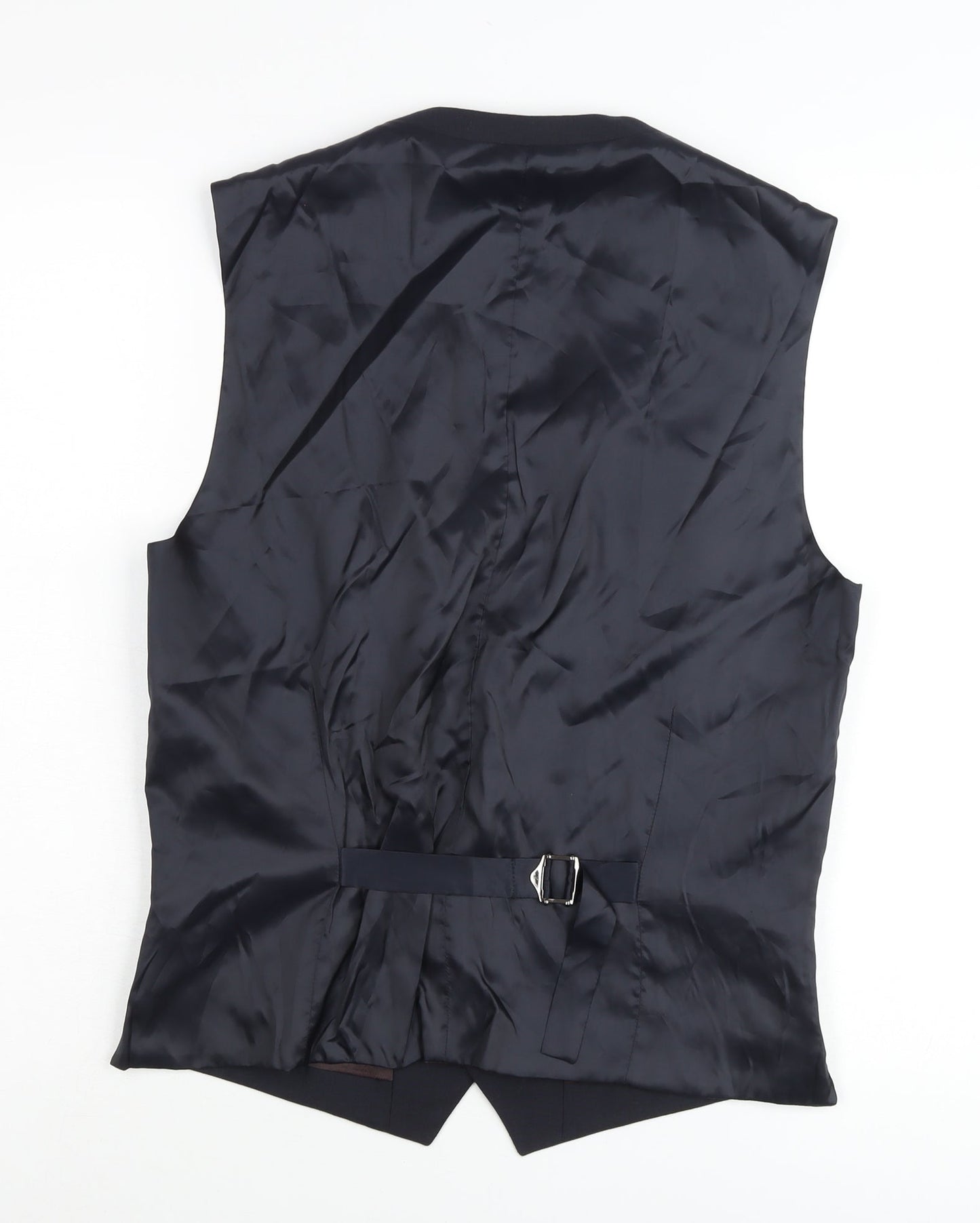 Next Signature Men's Blue 38R Waistcoat Formal Wool Blend