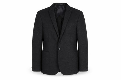 AR RED Men’s Grey Wool Blend Blazer Jacket 38R Regular Fit