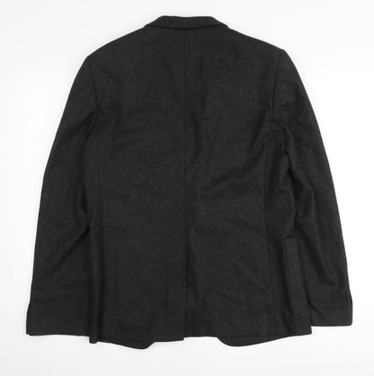 AR RED Men’s Grey Wool Blend Blazer Jacket 38R Regular Fit