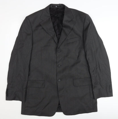Marks and Spencer Men’s Grey Wool Pinstripe Blazer Jacket 40L