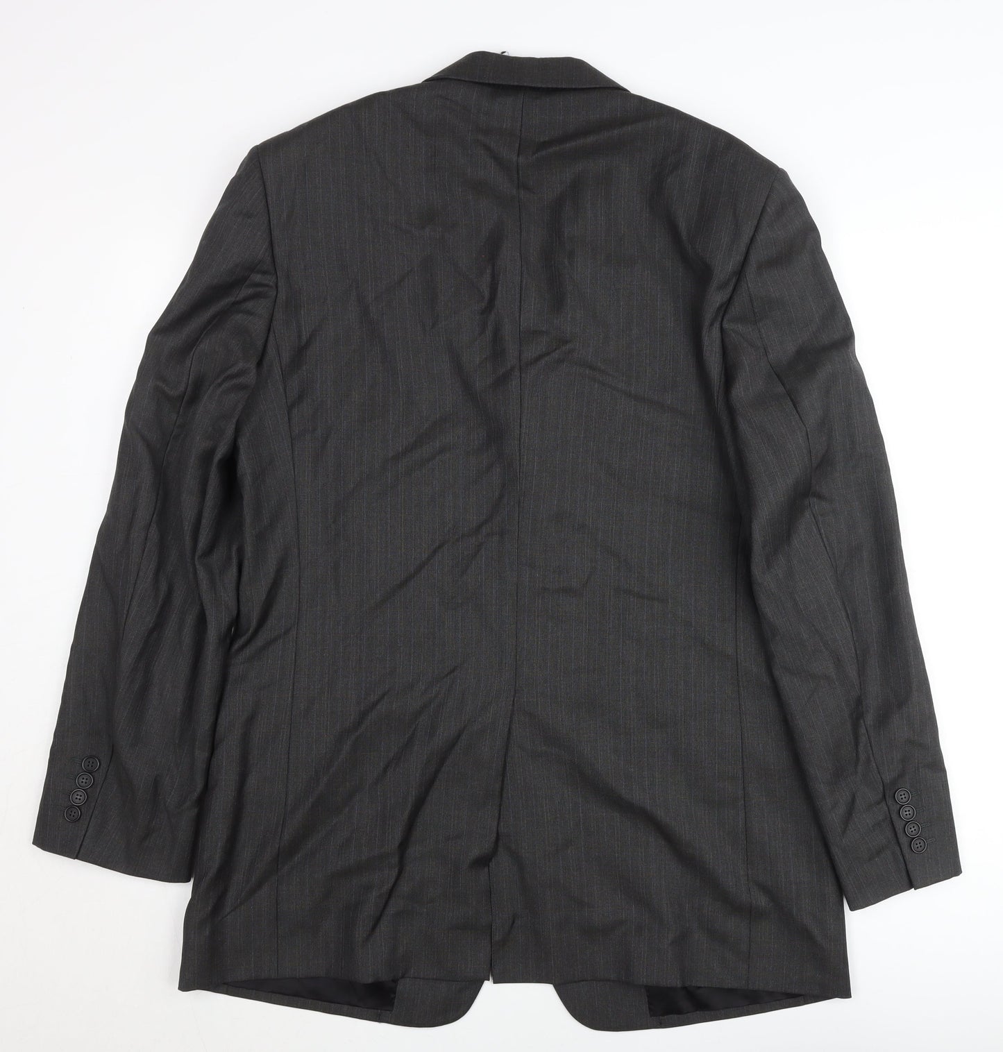 Marks and Spencer Men’s Grey Wool Pinstripe Blazer Jacket 40L