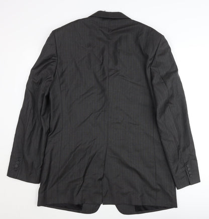 Marks and Spencer Men’s Grey Wool Pinstripe Blazer Jacket 40L