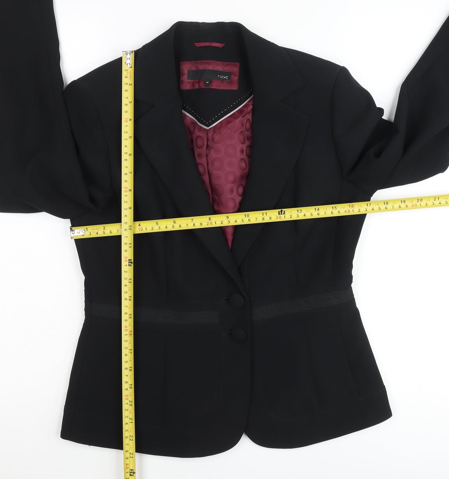 Next Women’s Black Suit Jacket Size 10 Two-Button Workwear Blazer