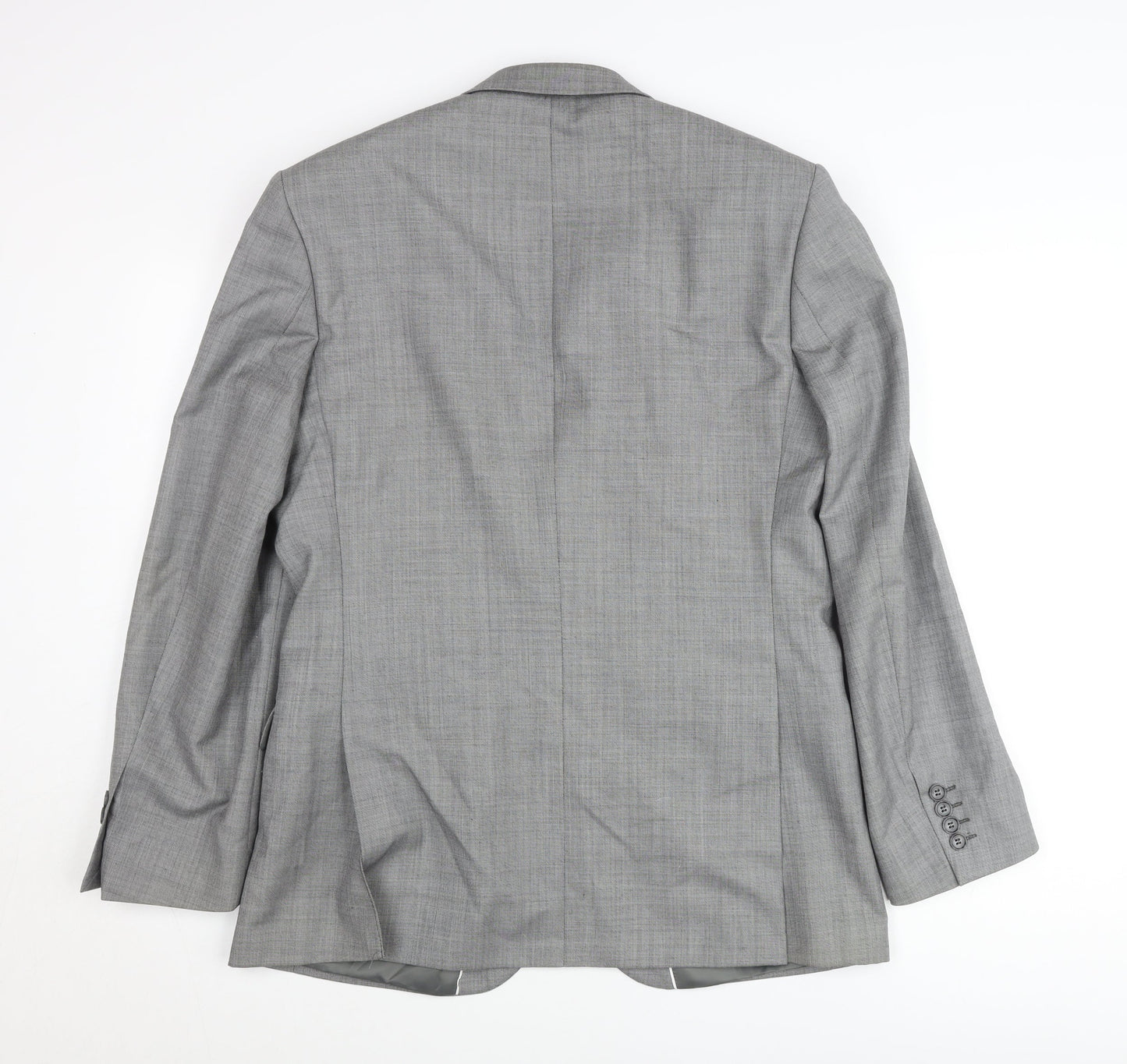 Racing Green Men's Grey Wool Blend Blazer Jacket 40in Chest Regular Fit