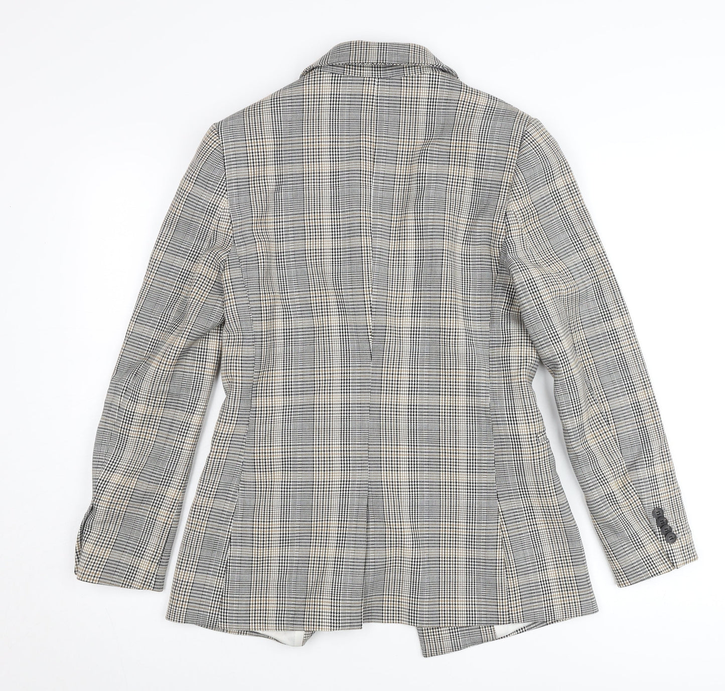 H&M Women’s Multicoloured Checked Blazer UK 8 Regular Fit