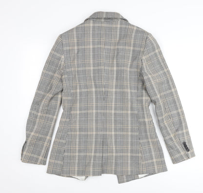 H&M Women’s Multicoloured Checked Blazer UK 8 Regular Fit