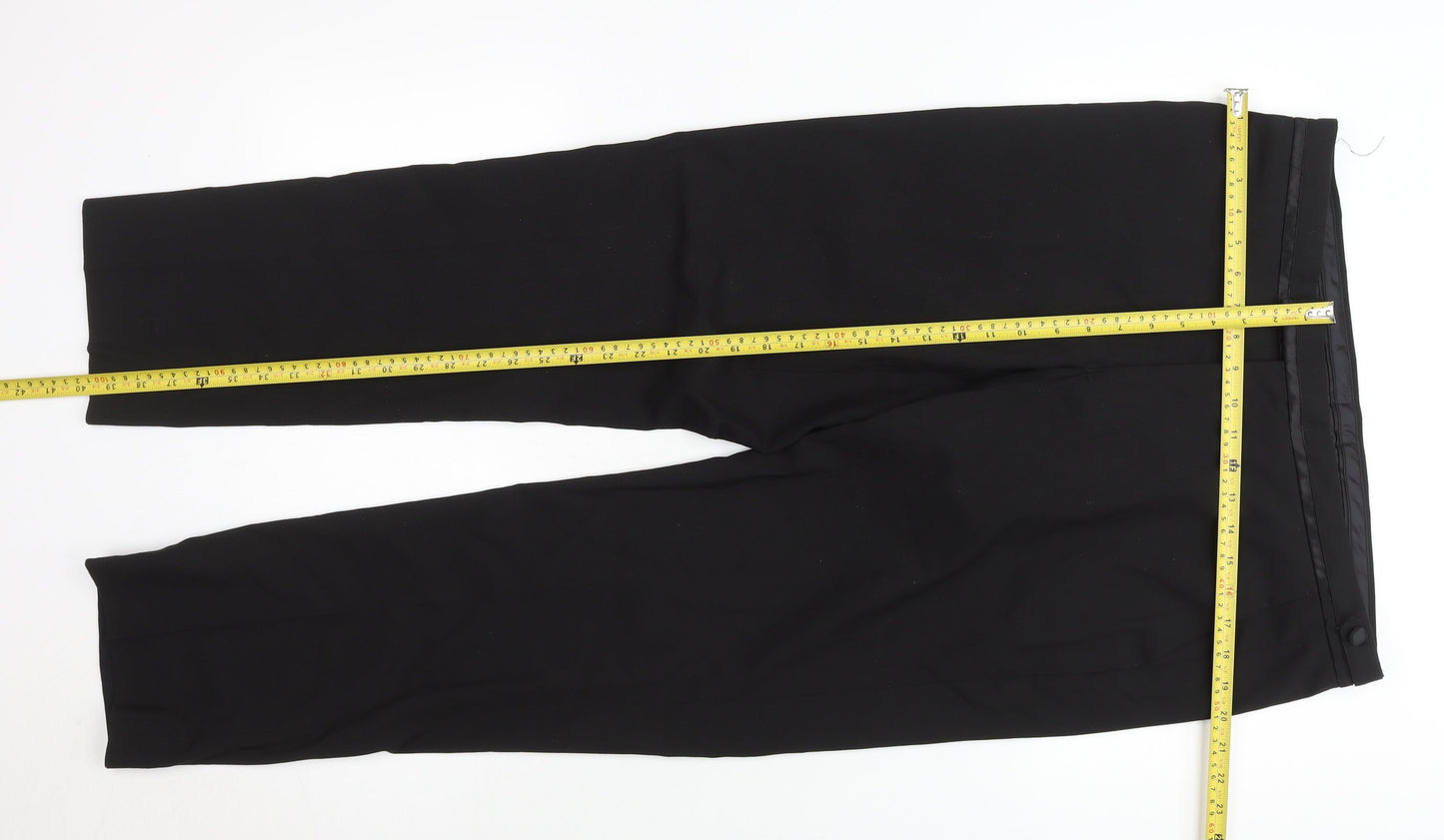 Taylor & Wright Men's Black 36R Tailored Dress Trousers