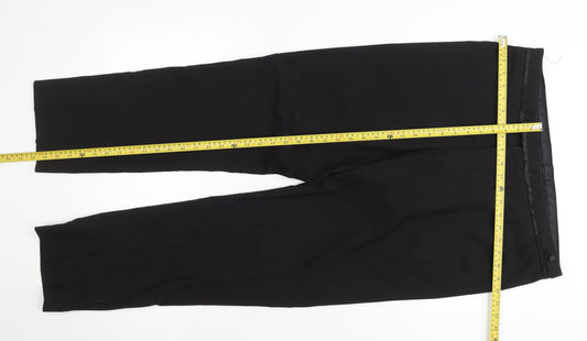 Taylor & Wright Men's Black 36R Tailored Dress Trousers