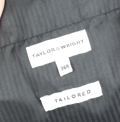 Taylor & Wright Men's Black 36R Tailored Dress Trousers