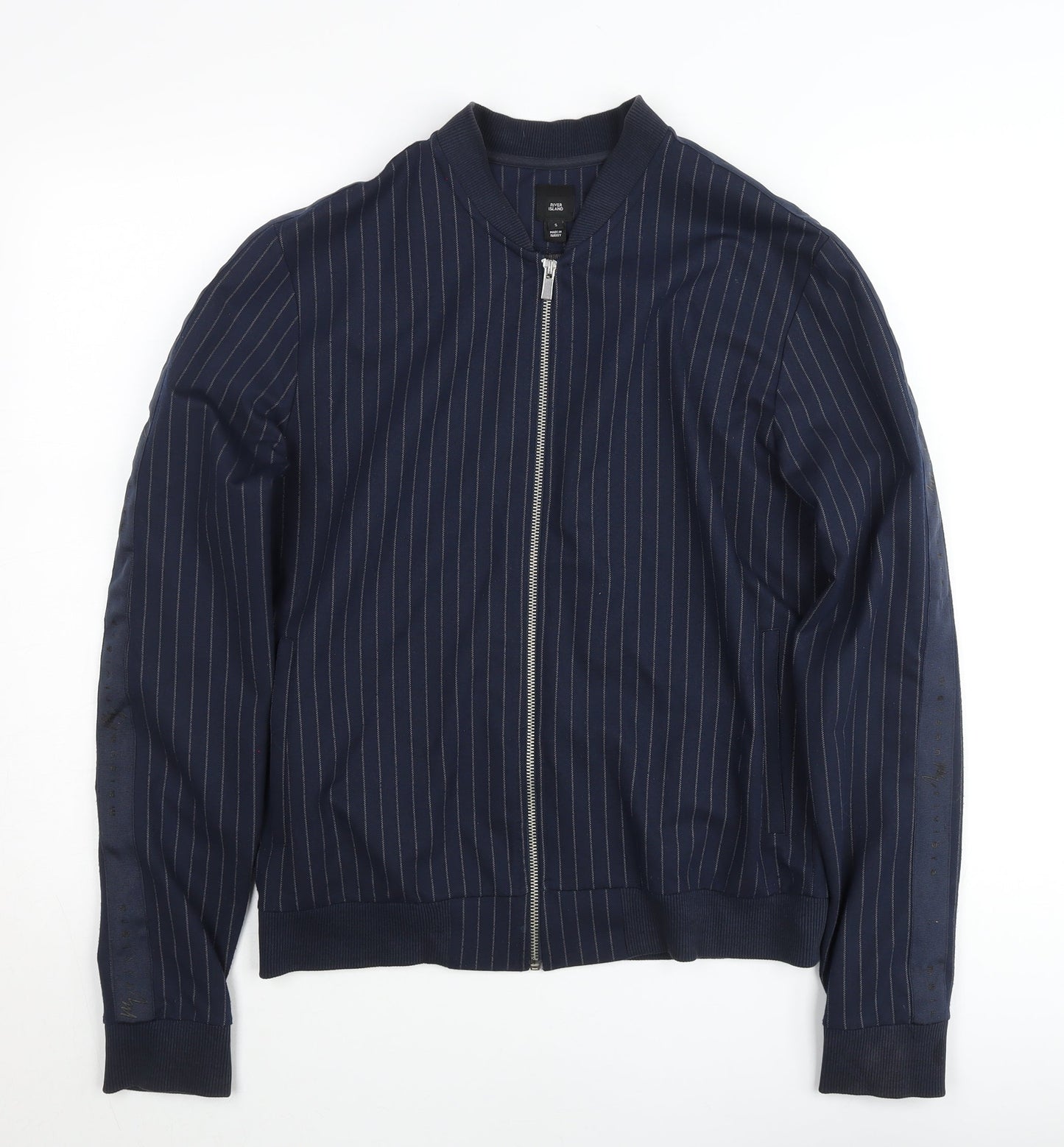 Mens UK Size S River Island Blue Bomber Jacket