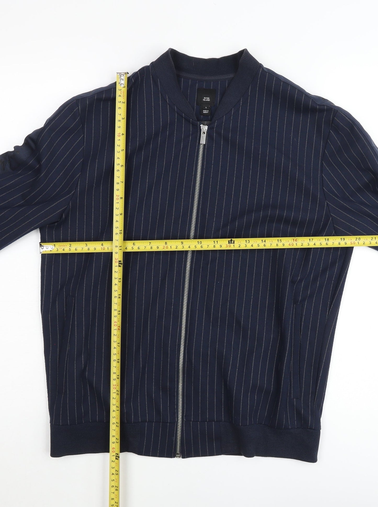 Mens UK Size S River Island Blue Bomber Jacket