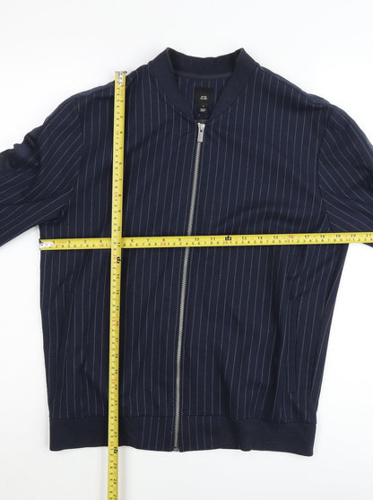 Mens UK Size S River Island Blue Bomber Jacket