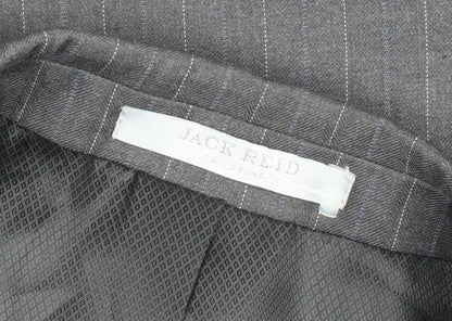 Jack Reid Men's Grey Pinstripe Blazer 46R Regular Two-Button Jacket