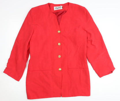 Cognito Women Red Size 14 Single Breasted Suit Jacket