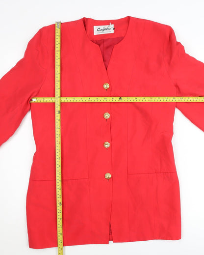 Cognito Women Red Size 14 Single Breasted Suit Jacket