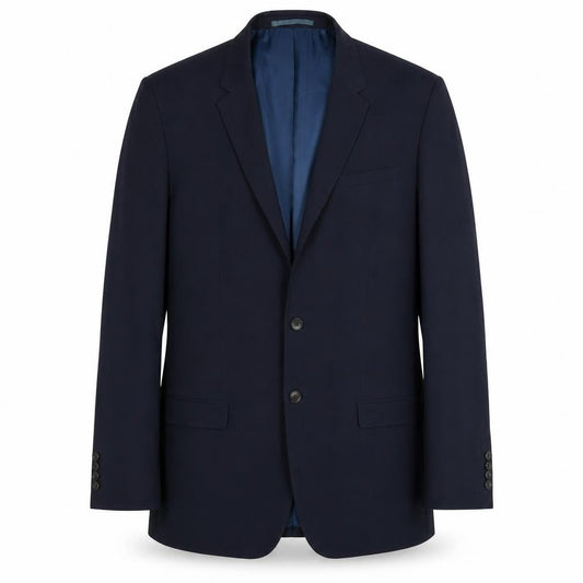 River Island Men’s Blue 46L Blazer Jacket Two-Button Notch Lapel