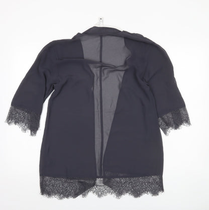 Womens UK Size 10 H&M Black Kimono Blouse