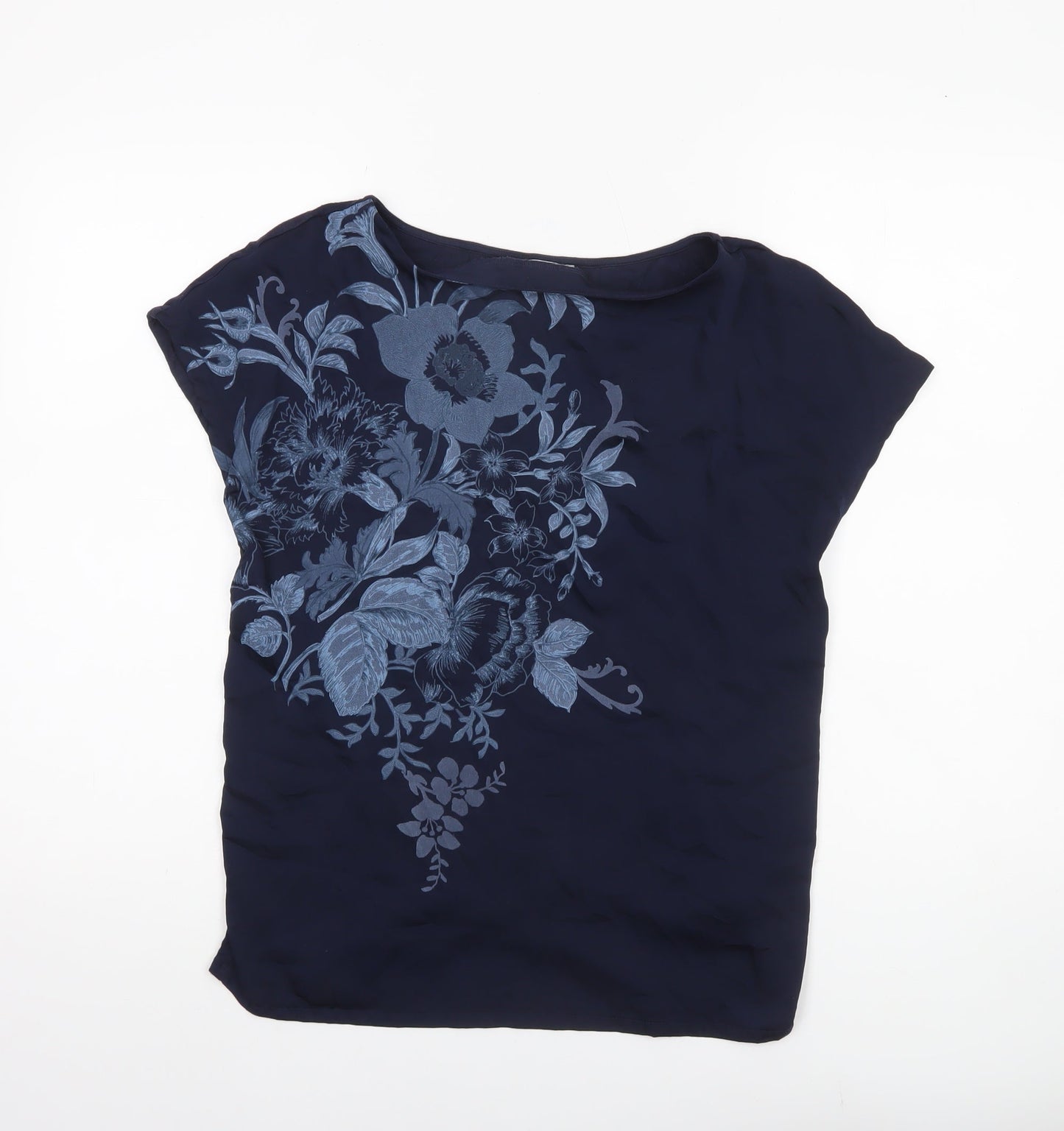 Womens UK Size 10 Marks and Spencer Blue Tunic Blouse