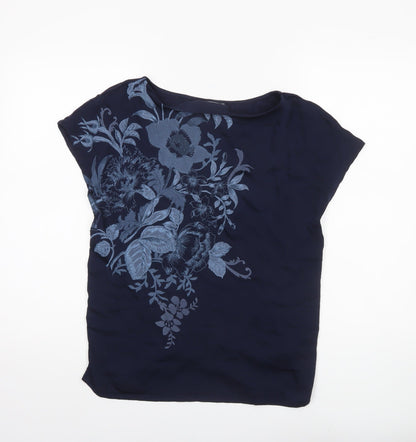 Womens UK Size 10 Marks and Spencer Blue Tunic Blouse
