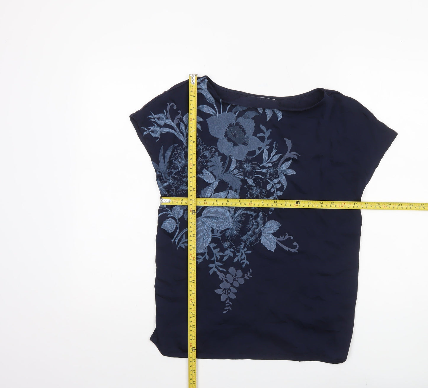 Womens UK Size 10 Marks and Spencer Blue Tunic Blouse